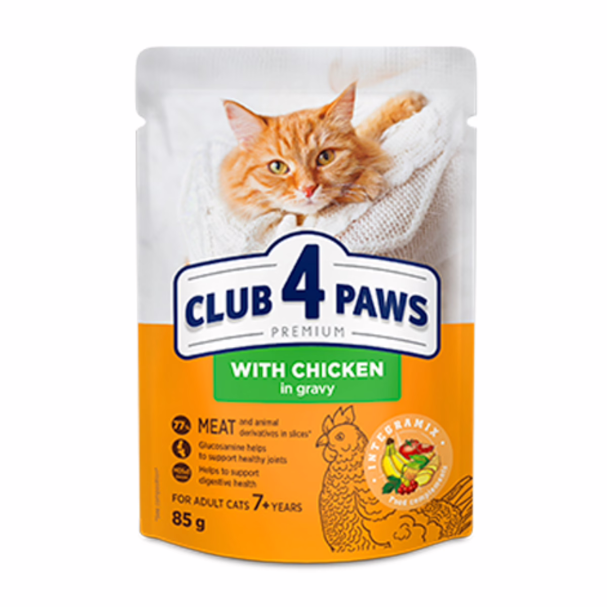 Club 4 Paws طعام رطب للقطط بالدجاج في المرق