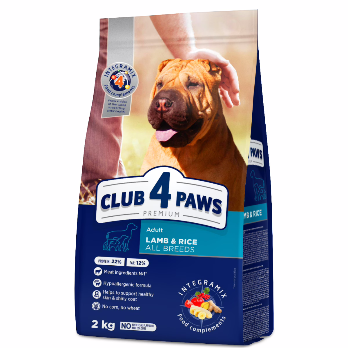 Club 4 Paws طعام جاف للكلاب البالغة، لحم الضأن والأرز (لكل السلالات)