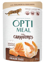 أوبتيمال سوبر بريميوم للقطط البالغة – السلمون والروبيان في المرق (85 غرام). - الصورة 4