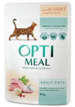 أوبتيمال سوبر بريميوم للقطط البالغة – لحم الأرانب في الصلصة البيضاء (85 غرام). - الصورة 2