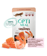 أوبتيمال سوبر بريميوم للقطط البالغة – السلمون والروبيان في المرق (85 غرام). - الصورة 6