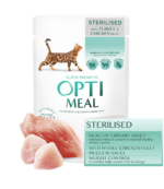 أوبتيمال للقطط المعقمة – الديك الرومي وفيليه الدجاج (85 غرام) – صندوق العرض الكامل (12 × 85 غرام). - الصورة 2