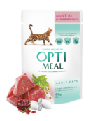 Optimeal Adult Cats – Veal in Cranberry Sauce (85g)ِ - Image 3