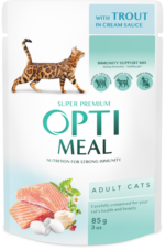 Optimeal Adult Cats – Trout in Cream Sauce - Image 2