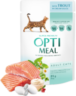 Optimeal Adult Cats – Trout in Cream Sauce - Image 4