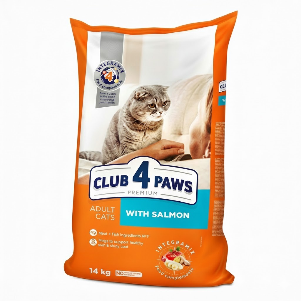 unnamed (1) Club4Paws Adult Cat Salmon 14kg - Image 1
