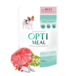 أوبتيميل طعام رطب للكلاب البالغة باللحم البقري والتوت البري بالجيلي 100غ