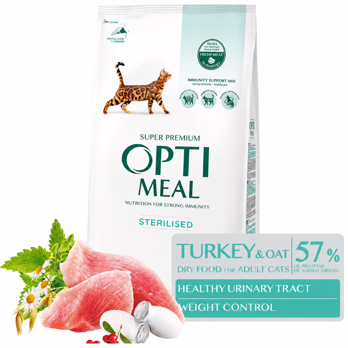 turkey profile للقطط المعقمة – بنكهة الديك الرومي والشوفان - الصورة 1