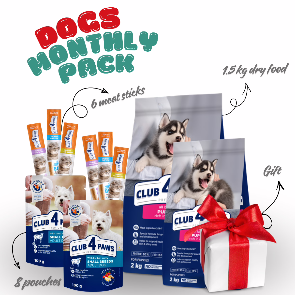 4 Dog Monthly Pack - الصورة 1